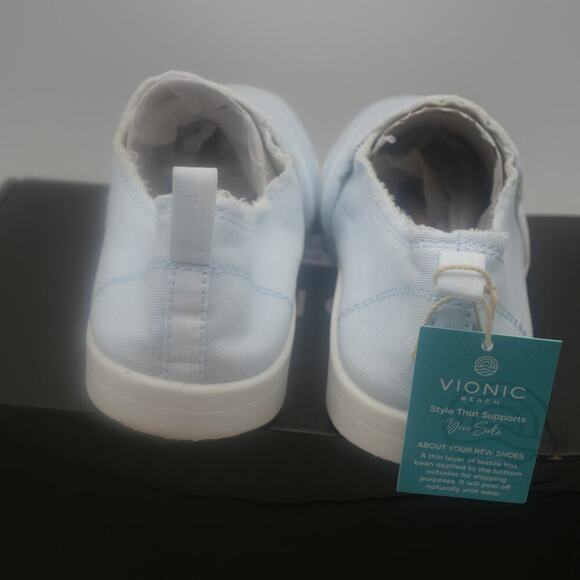 NEW Vionic Malibu Women's 6.5 Slip-on Shoes Blue Acid Wash Denim - Picture 4 of 10